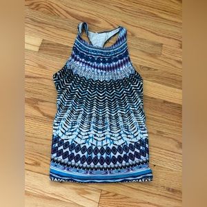 Prana colorful womens halterback workout tank size XS